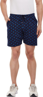 VIMAL JONNEY Printed Men Dark Blue Regular Shorts