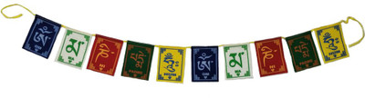 

DivyaMantra Premium Quality Tibetan Buddhist Prayer Flags For Car / Motorbike - 3 Feet Decorative Showpiece - 8 cm(Cotton, Multicolor)