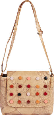 

Howdy Women Casual Beige PU Sling Bag