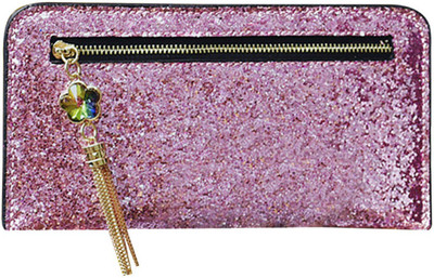 BLINGG Women Evening/Party Pink Genuine Leather Clutch