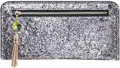 

BLINGG Women Evening/Party Silver Genuine Leather Clutch