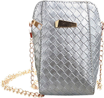 

BLINGG Women Evening/Party Silver Genuine Leather Clutch
