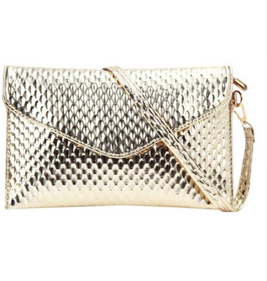 

BLINGG Women Evening/Party Silver Genuine Leather Clutch