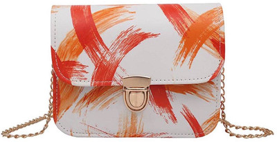 

BLINGG Women Evening/Party Orange Genuine Leather Sling Bag