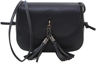 

BLINGG Women Evening/Party Black Genuine Leather Sling Bag