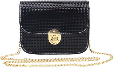 

BLINGG Women Evening/Party Black Genuine Leather Sling Bag