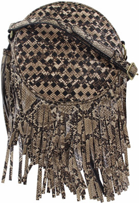 

Nine West Women Casual Brown, Black PU Sling Bag, Black;brown