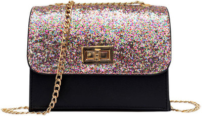 

BLINGG Women Evening/Party Pink Genuine Leather Sling Bag