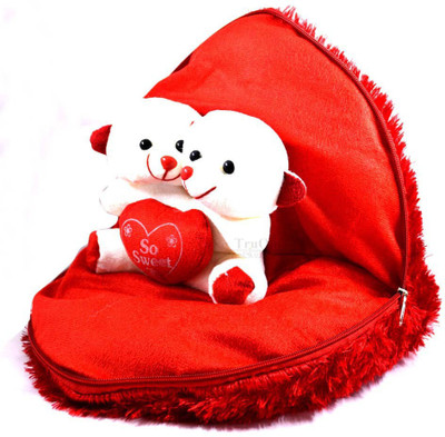 

TruOm Teddy Bear In A Love Boat Soft Toy - 30 cm(Red)