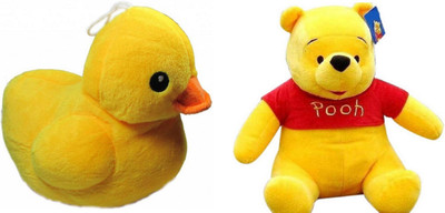 

Shopfloor.XYZ Small Duck AND POOH Combo of Stuffed Plush For Kids/ Birthday Gift for Kids - 23 cm(Multicolor)