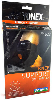 Yonex KNEE WRAP OPEN PATELLA Knee Support(Black