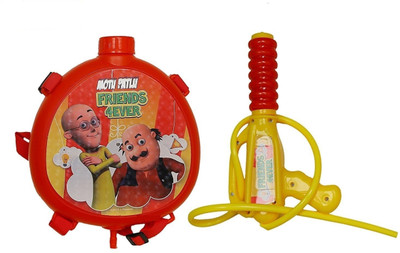 

Zest 4 Toyz Pressure Water Gun Pichkari with Tank, Holi 1.25 Litre - Motu Patlu Mini Tank(Multicolor)