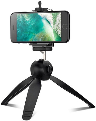 

mobspy Universal Mini Tripod For Digital Camera & All Android Iphone samsung Lenovo Micromax Oppo Vivo Moto One Plus Xiaomi - Black-01245 Tripod(Black, Supports Up to 3000 g)
