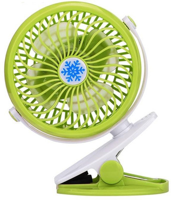 

Oxza Clip 360 Degree Rotate Rechargeable Handy Mini USB Fan(Green)