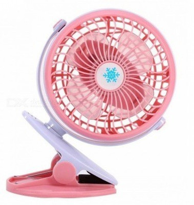 

Oxza Clip 360 Degree Rotate Rechargeable Handy Mini USB Fan(Pink)