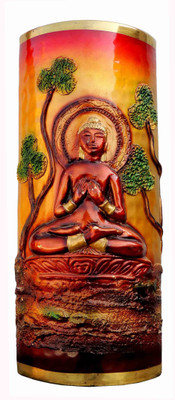 Brass Gift Center Brass Flower pot with budha design Brass Vase(12 inch, Multicolor) available at flipkart for Rs.3999