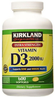 Kirkland Signature Extra Strength Vitamin D3 2000 I.U.(600 No)