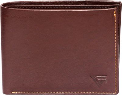 

Vermello Men Brown Genuine Leather Wallet(3 Card Slots)