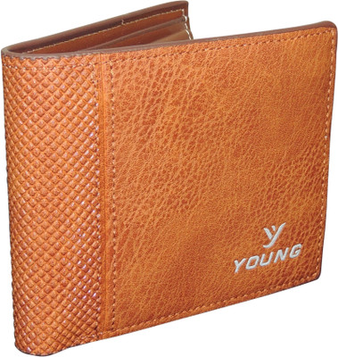 

Young Men Brown Artificial Leather Wallet(4 Card Slots)