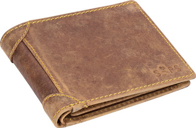 

Da STEPS Men Brown Genuine Leather Wallet(6 Card Slots)