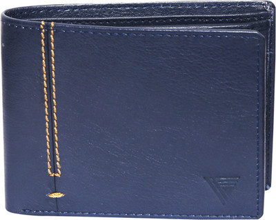 

Vermello Men Blue Genuine Leather Wallet(3 Card Slots)