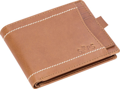 

Da STEPS Men Tan Genuine Leather Wallet(6 Card Slots)