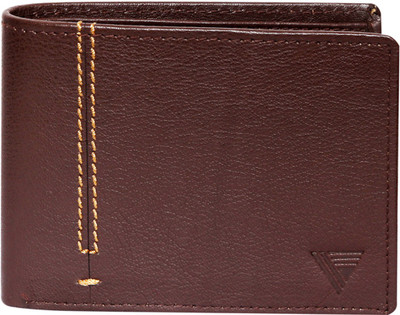 

Vermello Men Brown Genuine Leather Wallet(3 Card Slots)