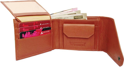 

Wenzest Men Tan Artificial Leather Wallet(10 Card Slots)