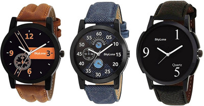 

SkyLona New Stylish Attractive Combo Watch - For Men