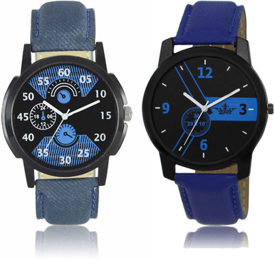 SRK ENTERPRISE Attractive Look Printed Dial Men Watch Combo LR 02 _ LD 01 Watch - For Men