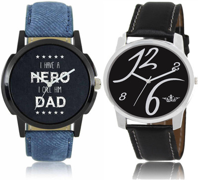 SRK ENTERPRISE Attractive Look Printed Dial Men Watch Combo LR 07 _ LD 02 Watch - For Men