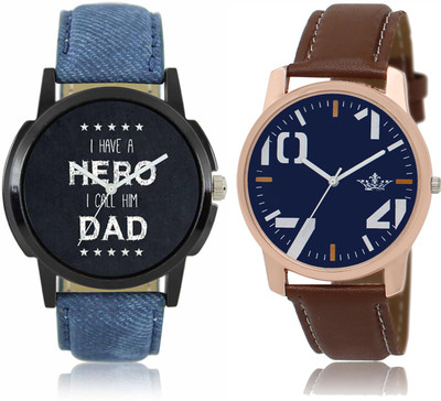 

SRK ENTERPRISE Attractive Look Printed Dial Men Watch Combo LR 07 _ LD 03 Watch - For Men