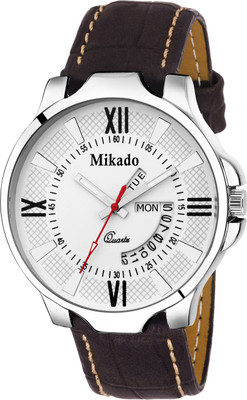 

Mikado White Dial Day and Date Functional watch for Men's And Boy's Watch - For Men