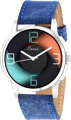 

Excel Denim Abastract Tricolour Dial Watch For Mens & Boys Watch - For Men