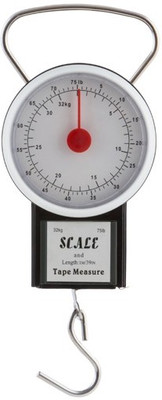 

MAYUMI TRAVEL SUITCASE BAGGAGE LUGGAGE SCALE WITH TAPE MEASURE 32KG Weighing Scale(Black)