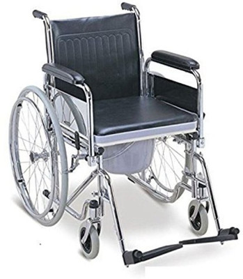 

TRM Folding WheelChair with Toilet Commode Rear Mag Wheel 12 Manual Wheelchair(Self-propelled Wheelchair)
