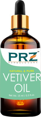 

PRZ Vetiver Essential Oil (15ML) - Pure Natural Aromatherapy & Therapeutic Grade Oil For Skin Care & Hair Care Hair Oil(15 ml)