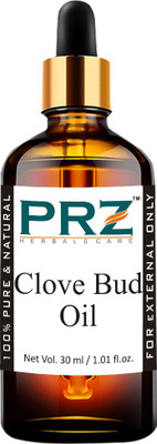 PRZ Clove Bud Essential Oil (30ML) - Pure Natural Aromatherapy & Therapeutic Grade Oil For Skin Care & Hair Care Hair Oil(30 ml)