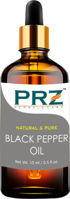 

PRZ Black Pepper Essential Oil (15ML) - Pure Natural Aromatherapy & Therapeutic Grade Oil For Skin Care & Hair Care Hair Oil(15 ml)