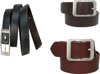

Howdy Men Casual Black Genuine Leather Reversible Belt
