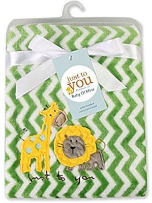 

Baby Bucket Text Print  Blanket(Fur, Green