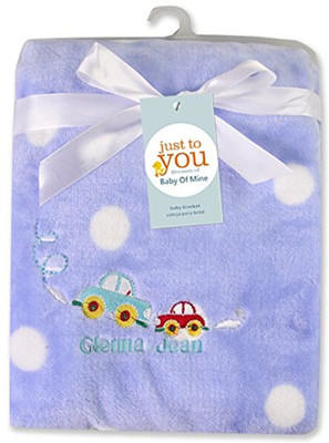 

Baby Bucket Text Print  Blanket(Fur, Light Blue
