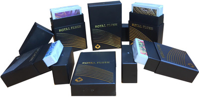 

PARKSONS Royal Flush Playing Cards 100% Pure Plastic 3 In 1 {Set of 2 (6 Decks)}(Multicolor)