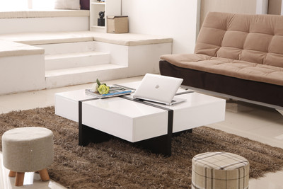 

RoyalOak Blossom Engineered Wood Coffee Table(Finish Color - White)