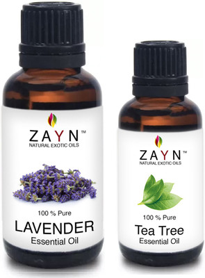 

Zayns Tea tree essential oil and Lavender essential oil - Combo of best natural essential oils Combo Set(Set of 2)