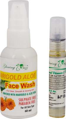 

Glowing Buzz Combo of Sulphate Free Marigold Face Wash and Vitamin-e Oil(Set of 1)