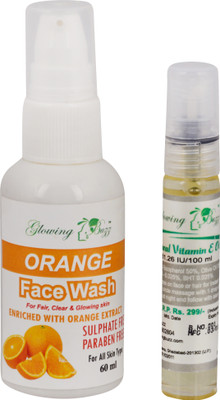 

Glowing Buzz Combo of Sulphate Free Orange Face Wash and Vitamin-e Oil(Set of 1)