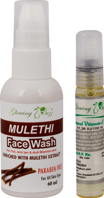

Glowing Buzz Combo of Mulethi Face Wash and Vitamin-e Oil(Set of 1)