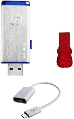 

HP X730W 16 GB USB 3.0 Pendrive with OTG Cable and Card Reader Combo Set