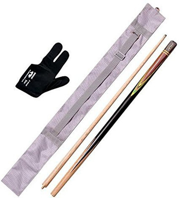

KBA Combo of glossy pool n snooker cue,glove n sliver cue cover KBAC24 Pool Cue Stick(Wooden)